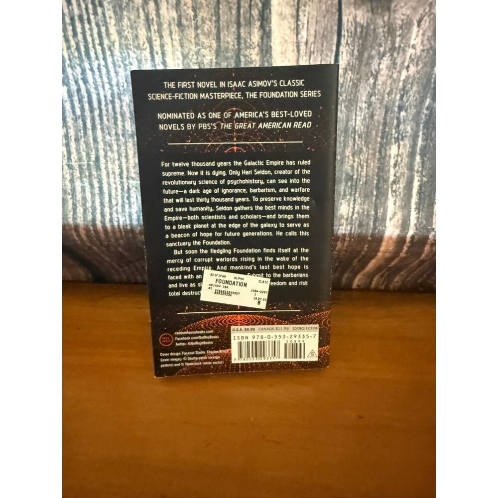 Foundation by Isaac Asimov Paperback Sci-Fi Novel Young Adults - Picture 2 of 2